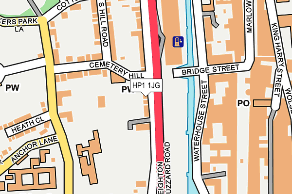 HP1 1JG map - OS OpenMap – Local (Ordnance Survey)
