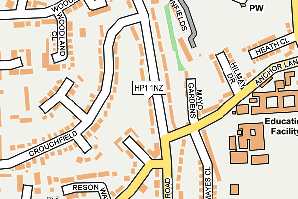 HP1 1NZ map - OS OpenMap – Local (Ordnance Survey)