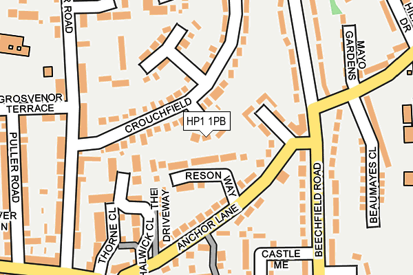 HP1 1PB map - OS OpenMap – Local (Ordnance Survey)