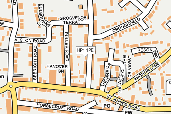 HP1 1PE map - OS OpenMap – Local (Ordnance Survey)