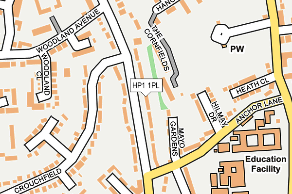 HP1 1PL map - OS OpenMap – Local (Ordnance Survey)