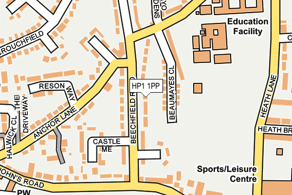 HP1 1PP map - OS OpenMap – Local (Ordnance Survey)