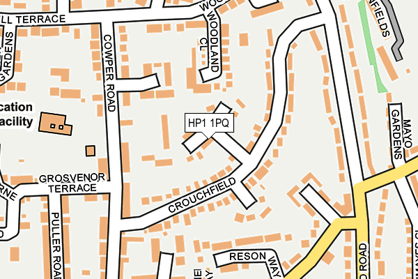 HP1 1PQ map - OS OpenMap – Local (Ordnance Survey)
