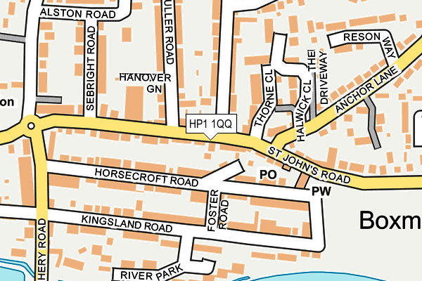 HP1 1QQ map - OS OpenMap – Local (Ordnance Survey)