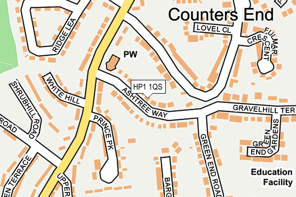 HP1 1QS map - OS OpenMap – Local (Ordnance Survey)