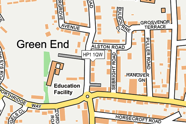 HP1 1QW map - OS OpenMap – Local (Ordnance Survey)