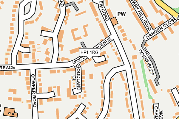 HP1 1RG map - OS OpenMap – Local (Ordnance Survey)