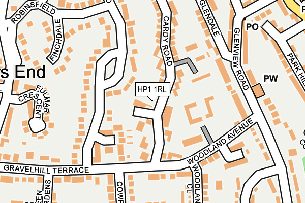 HP1 1RL map - OS OpenMap – Local (Ordnance Survey)