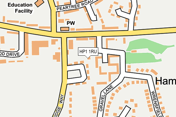 HP1 1RU map - OS OpenMap – Local (Ordnance Survey)