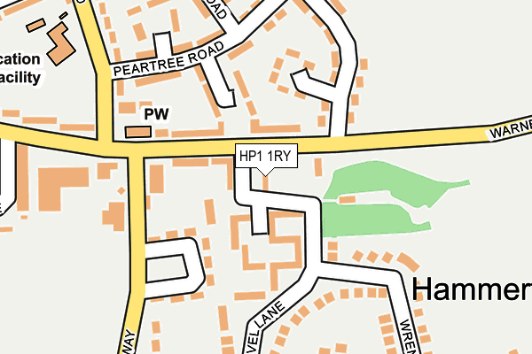 HP1 1RY map - OS OpenMap – Local (Ordnance Survey)
