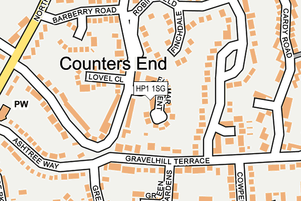 HP1 1SG map - OS OpenMap – Local (Ordnance Survey)