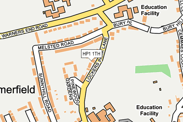 HP1 1TH map - OS OpenMap – Local (Ordnance Survey)
