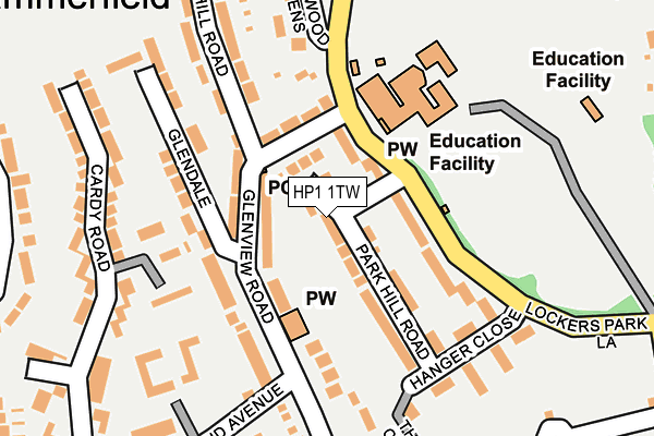 HP1 1TW map - OS OpenMap – Local (Ordnance Survey)
