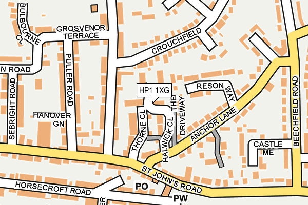 HP1 1XG map - OS OpenMap – Local (Ordnance Survey)
