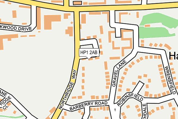 HP1 2AB map - OS OpenMap – Local (Ordnance Survey)