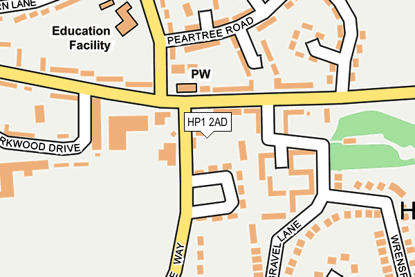 HP1 2AD map - OS OpenMap – Local (Ordnance Survey)