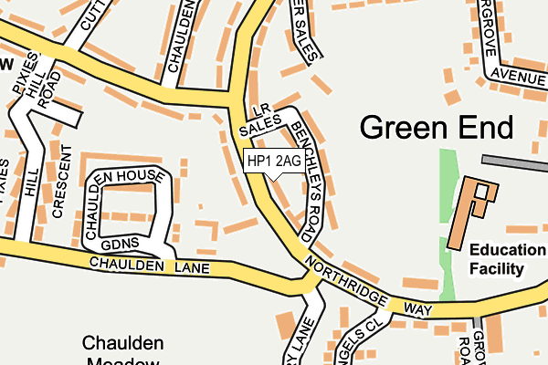 HP1 2AG map - OS OpenMap – Local (Ordnance Survey)