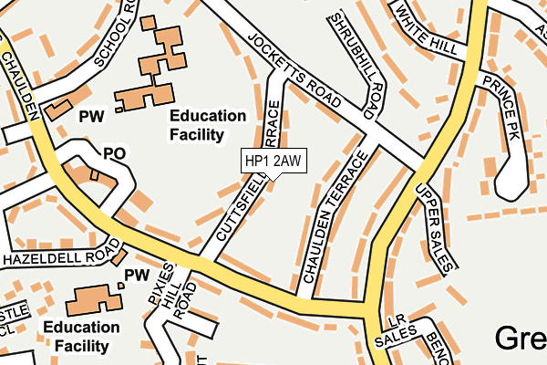 HP1 2AW map - OS OpenMap – Local (Ordnance Survey)