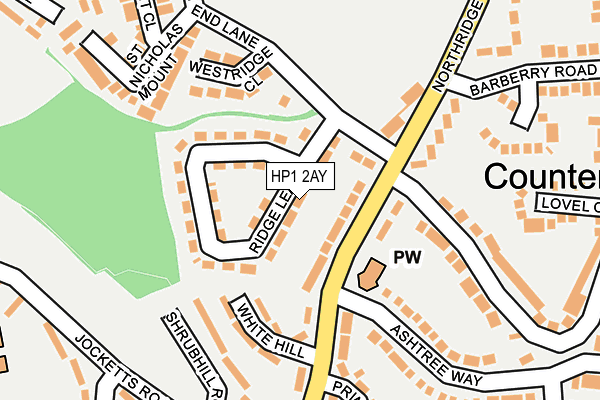 HP1 2AY map - OS OpenMap – Local (Ordnance Survey)
