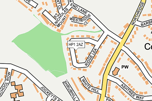 HP1 2AZ map - OS OpenMap – Local (Ordnance Survey)
