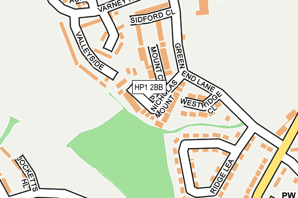 HP1 2BB map - OS OpenMap – Local (Ordnance Survey)