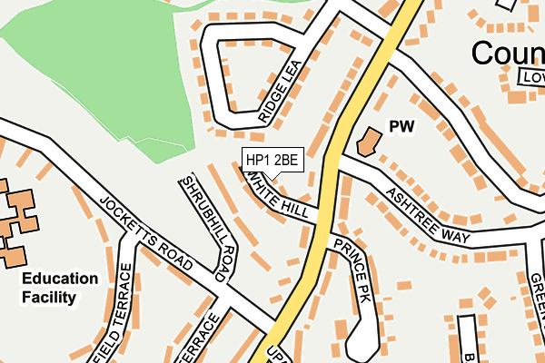 HP1 2BE map - OS OpenMap – Local (Ordnance Survey)