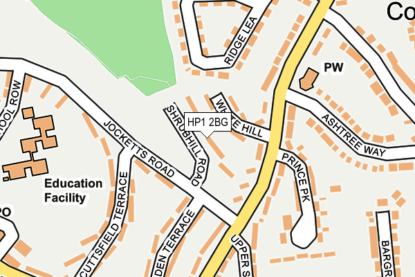 HP1 2BG map - OS OpenMap – Local (Ordnance Survey)