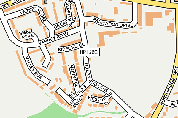 HP1 2BQ map - OS OpenMap – Local (Ordnance Survey)