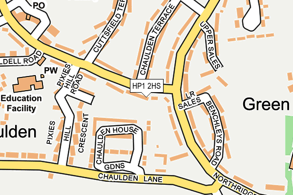 HP1 2HS map - OS OpenMap – Local (Ordnance Survey)