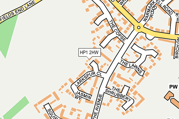 HP1 2HW map - OS OpenMap – Local (Ordnance Survey)