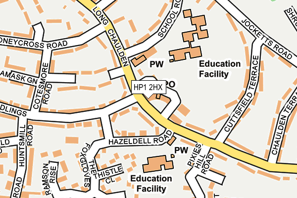 HP1 2HX map - OS OpenMap – Local (Ordnance Survey)