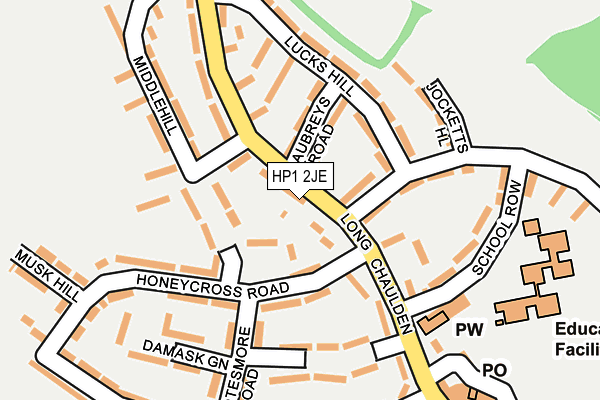 HP1 2JE map - OS OpenMap – Local (Ordnance Survey)