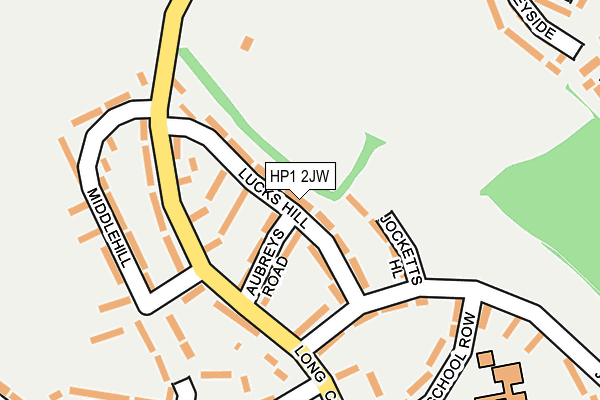 HP1 2JW map - OS OpenMap – Local (Ordnance Survey)