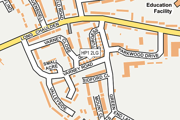 HP1 2LG map - OS OpenMap – Local (Ordnance Survey)
