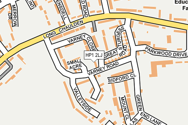 HP1 2LJ map - OS OpenMap – Local (Ordnance Survey)