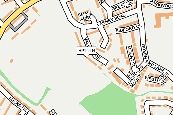 HP1 2LN map - OS OpenMap – Local (Ordnance Survey)