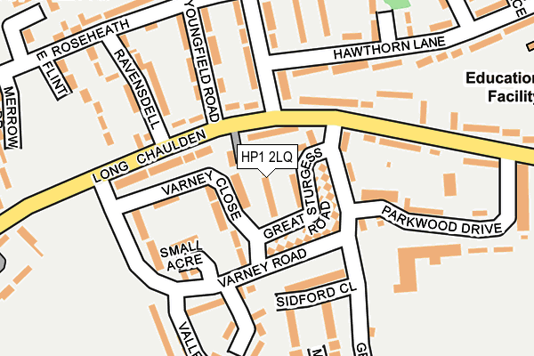 HP1 2LQ map - OS OpenMap – Local (Ordnance Survey)