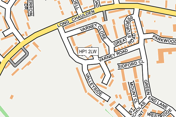 HP1 2LW map - OS OpenMap – Local (Ordnance Survey)