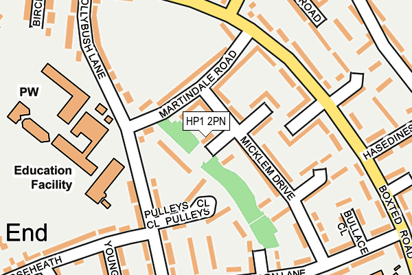 HP1 2PN map - OS OpenMap – Local (Ordnance Survey)