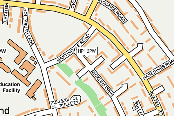 HP1 2PW map - OS OpenMap – Local (Ordnance Survey)