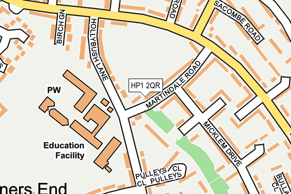 HP1 2QR map - OS OpenMap – Local (Ordnance Survey)