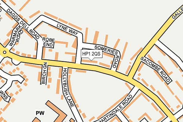HP1 2QS map - OS OpenMap – Local (Ordnance Survey)