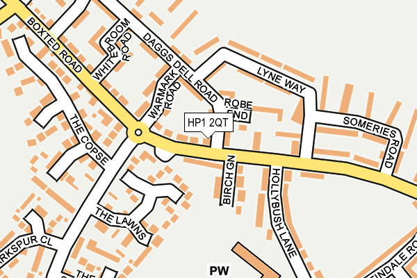 HP1 2QT map - OS OpenMap – Local (Ordnance Survey)