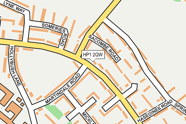 HP1 2QW map - OS OpenMap – Local (Ordnance Survey)