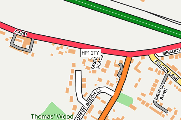 HP1 2TY map - OS OpenMap – Local (Ordnance Survey)