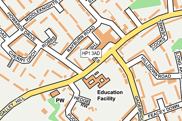 HP1 3AD map - OS OpenMap – Local (Ordnance Survey)