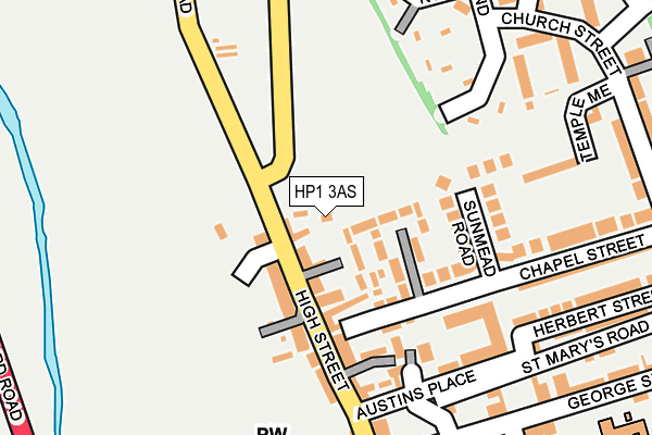 HP1 3AS map - OS OpenMap – Local (Ordnance Survey)