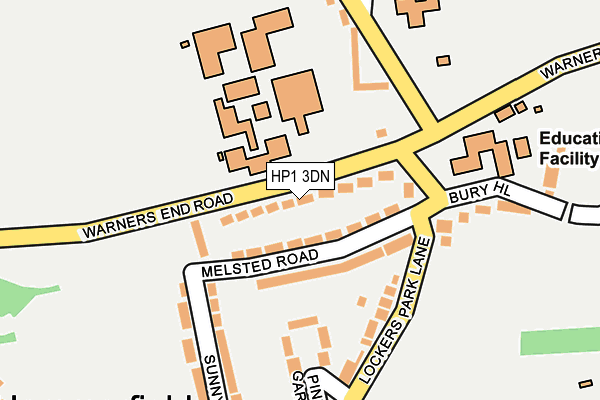 HP1 3DN map - OS OpenMap – Local (Ordnance Survey)