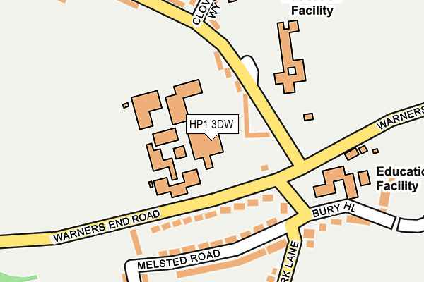 HP1 3DW map - OS OpenMap – Local (Ordnance Survey)