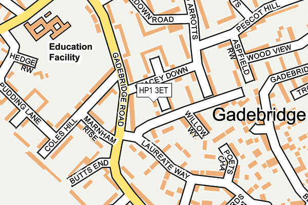 HP1 3ET map - OS OpenMap – Local (Ordnance Survey)